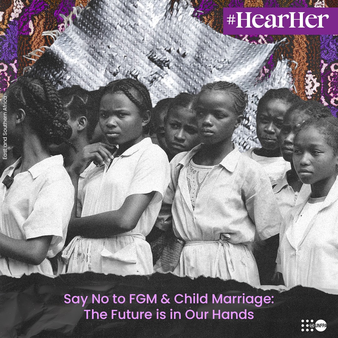 GPtoEndFGM's tweet image. ✋ Our future shouldn’t be defined by harmful traditions.

 Say NO to #FGM and child marriage, and YES to safety, education, and opportunities for all. 

The future is in our hands🙌

 #16Days #EndFGM #YouthEmpowerment #HearHer @UNFPA_ESARO