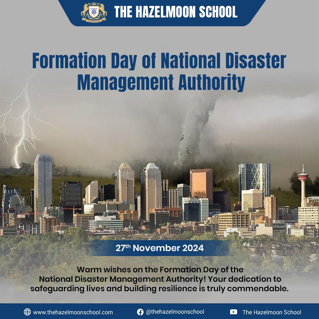 HazelmoonSchool's tweet image. Warm wishes on the formation day of the national disaster management authority!🙏

#thms #nationaldisastermanagementauthority