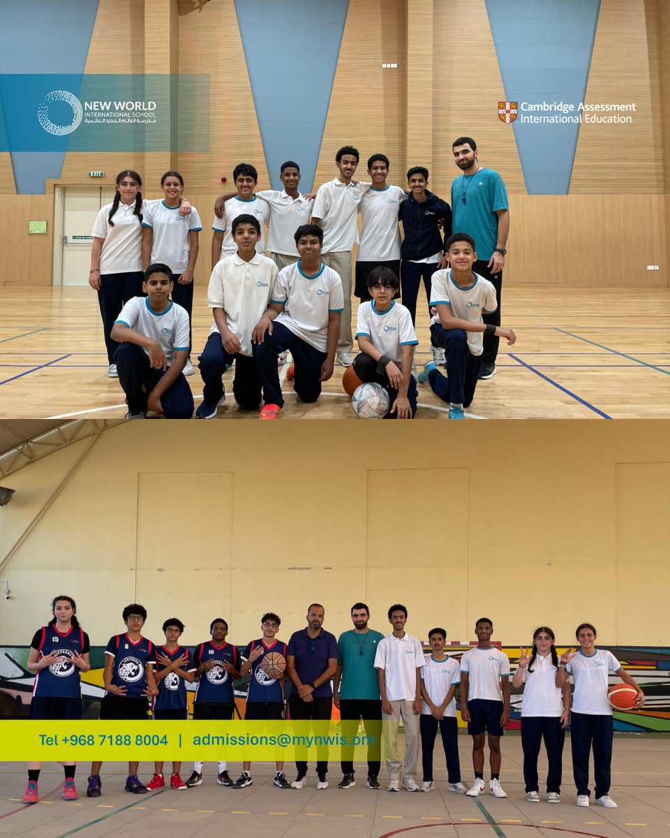 nwismuscat's tweet image. Today our mixed basketball team (G9 &amp;amp; G10) and our G8 boys football team took part in a friendly competition
with the Lycee Français in Muscat. We as a school community are very proud of their performance and attitude.
#sports #SkillsLearning
