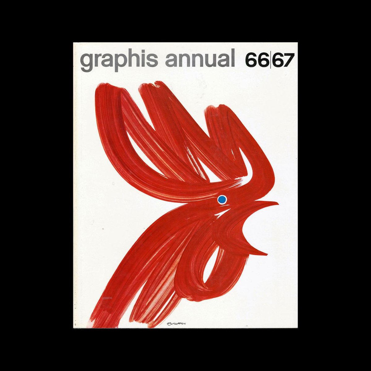 DesignReviewed's tweet image. Graphis Annual 1966|67. Cover design by Roger Excoffon designreviewed.com/artefacts/grap… #rogerexcoffon#illustration #painting #graphicdesign#animalillustration #graphis