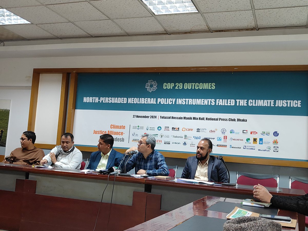 Happening Now: COP29 Outcome! 
North-Persuaded Neoliberal Policy Instruments Failed The Climate Justice! 

#COP29 
#NCQG 
#ClimateFinance