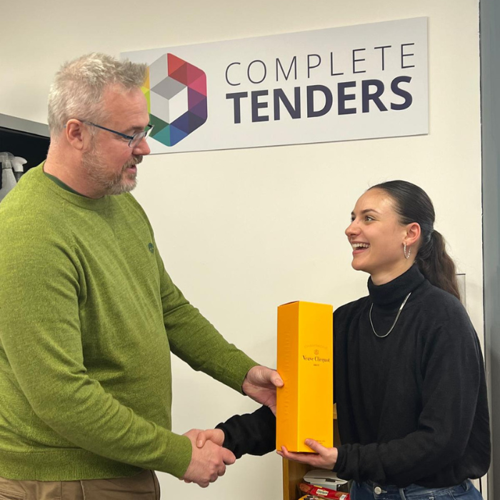 CompleteTenders's tweet image. Today our fab Graduate Bid Writer Marina was presented with a lovely bottle of Champagne 🍾 as she hit one of her 'Champagne Milestones' for the year, congratulations 🥳

#CompleteTenders #TenderWriting #BidWriter #ChampagneMoment #HittingMilestones