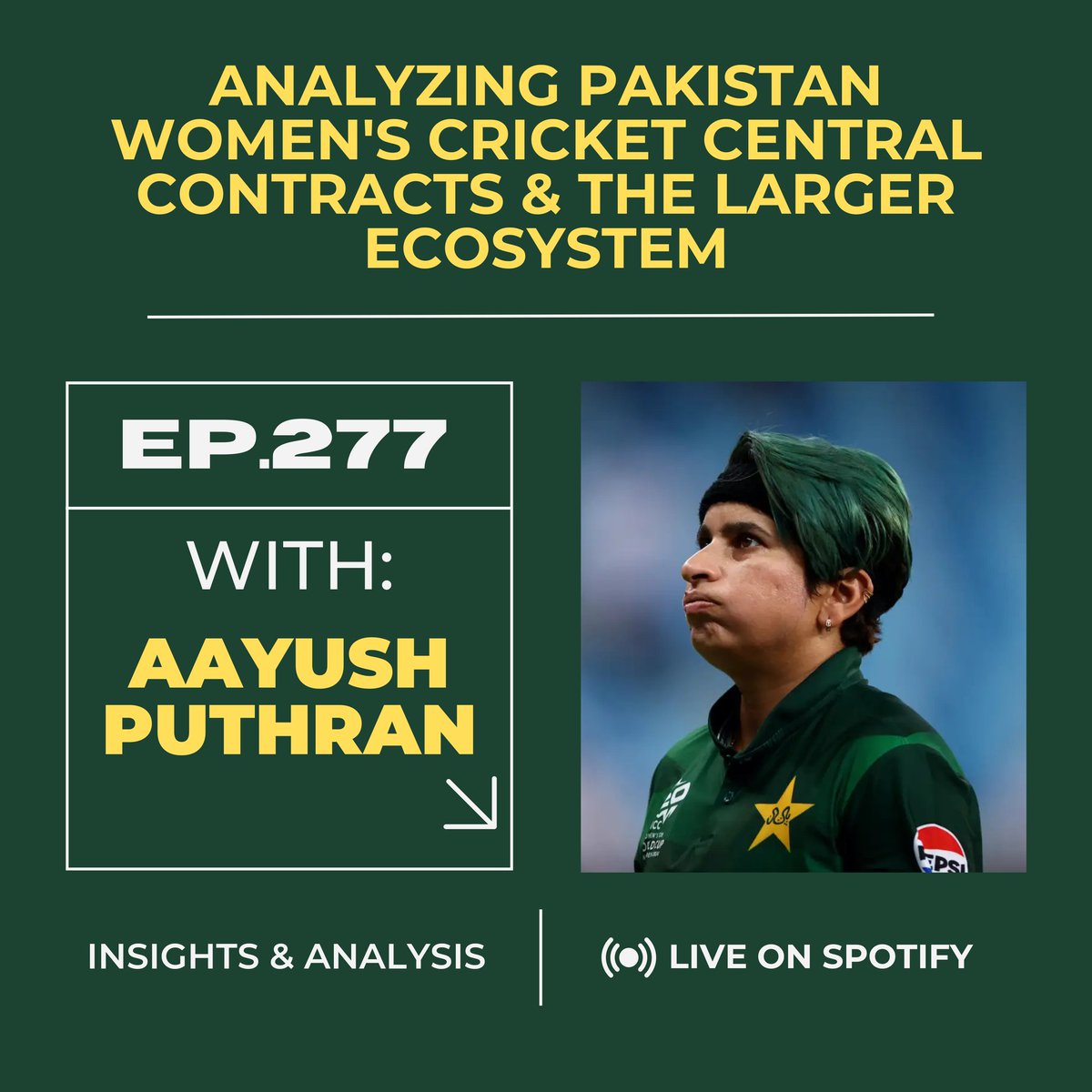 Hi there! Welcome to Episode 277 of Never on the Backfoot Podcast. 

In this episode, we dive into the announcement of Pakistan women's cricket central contracts for 2024-25.