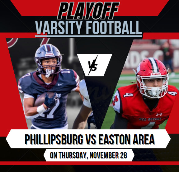 🏈 <a href="/LinersFootball/">PhillipsburgFootball</a>  vs <a href="/EastonFootball/">Easton Football</a> 
📅 on Thursday, November 28
the <a href="/NJSIAA/">NJSIAA</a> 
⏰ 10:30am Kickoff
📺▶️bit.ly/4f53Z8I 

<a href="/GoRedRovers/">Easton Athletics</a> <a href="/EastonAreaSD/">Easton Area SD</a> <a href="/PHSStateliners/">Phillipsburg Athletics</a> 
<a href="/StatelinerCheer/">PBurg Cheer</a> <a href="/Matt_Senneca/">Matt Senneca</a> <a href="/Peter_Diaz68/">Peter Diaz</a> <a href="/oddone7j/">Chris Oraschin</a> <a href="/BobStroble/">Bob Stroble</a> <a href="/NittanyPete/">NittanyPete</a> <a href="/CoachWeaver3/">Coach Andy Weaver</a>