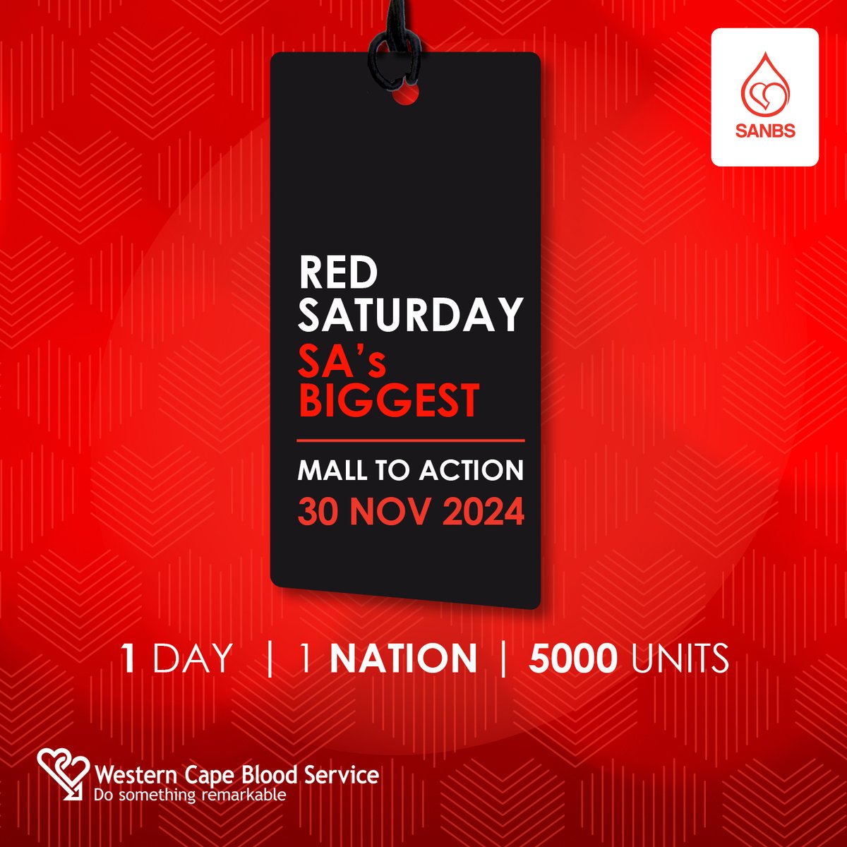 Yfm's tweet image. Save Up to 3 Lives this #RedSaturday!

Let's Pump Up the Pulse and Blood Stocks for Summer! Join the @theSANBS as we aim to collect 5,000 units of blood. 🩸

Together, we can make a life-saving difference! #DonateBlood #RedSaturday