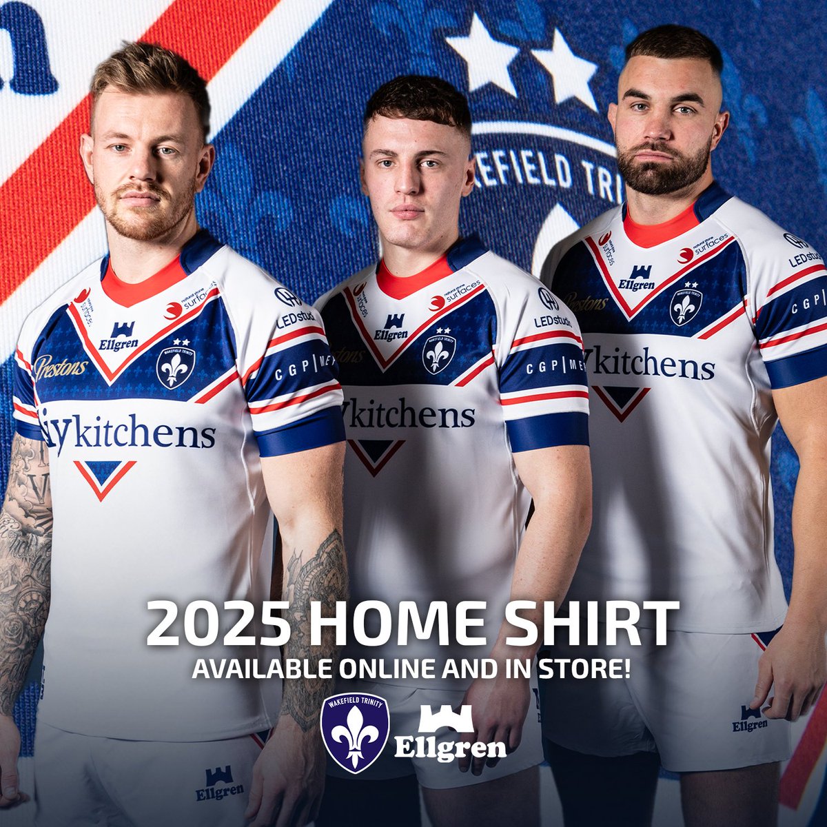 WTrinityRL's tweet photo. 👀 Our 2025 Home Shirt is now available for purchase online and will be available from 9am tomorrow morning in our Ridings Shopping Centre store!

🛒 https://t.co/EUoRWMu7lc

#UpTheTrin https://t.co/zX874OVfTb