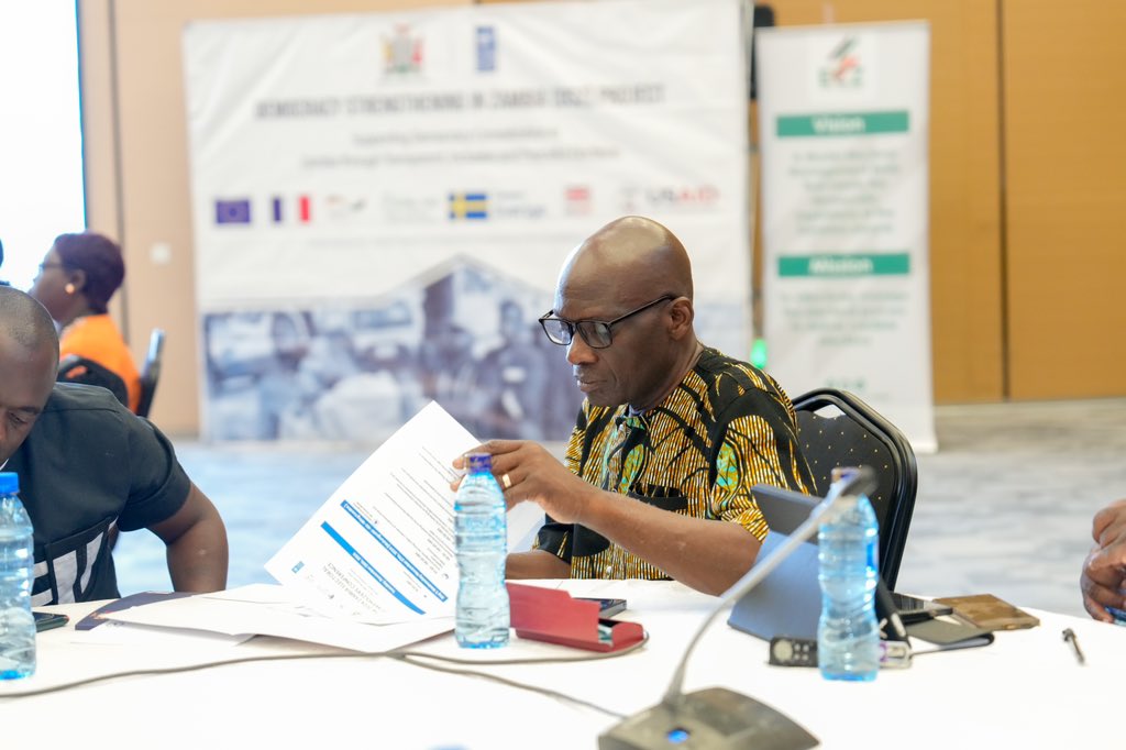 wakiaga's tweet photo. The ball is rolling on the highly anticipated Zambia Electoral Stakeholders Conference in Lusaka! #ZESC2024 tackles 🔑topics like inclusion, campaign financing &amp; electoral malpractice

Wishing attendees fruitful deliberations — together, we are strengthening our democratic future https://t.co/RQ3gwfThFN