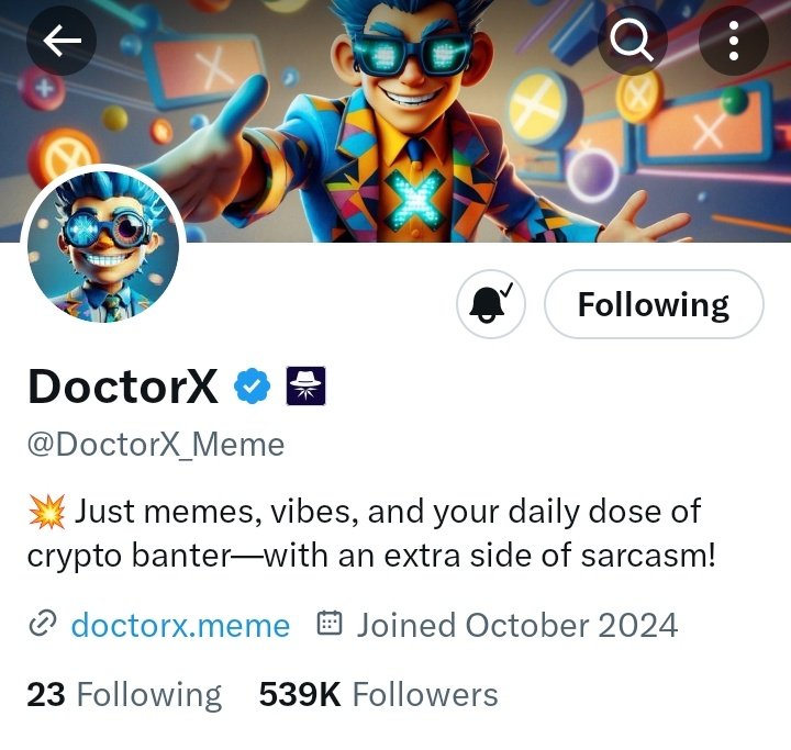 #doctorX 539k+ followers now on X lets go road to 1,000,000 
Lets go $drx community 
Strong $ION COMMUNITY 💪