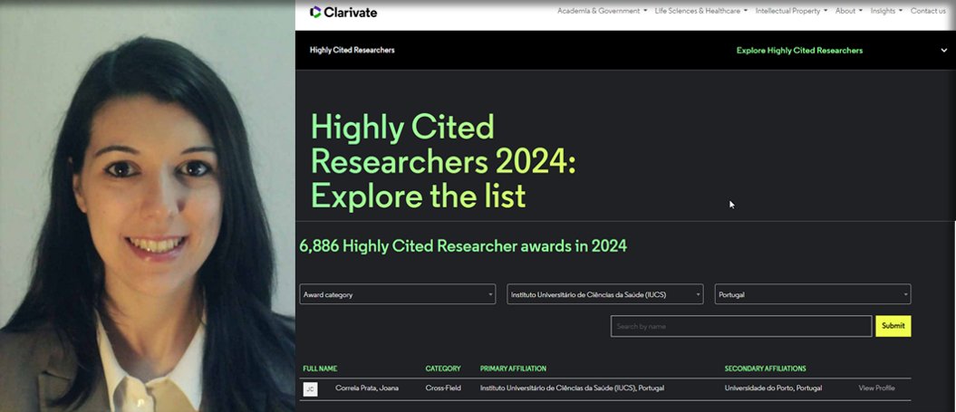 📢Dr Joana Prata, researcher at <a href="/TOXRUNIUCS/">TOXRUN</a>,  <a href="/Cespu_Ensino/">Cespu_Ensino</a>, included in the ‘Highly Cited Researchers 2024’ list published by CLARIVATE.

👏👏👏 CONGRATULATIONS Dr Joana Prata 

👉Full list: clarivate.com/highly-cited-r…
