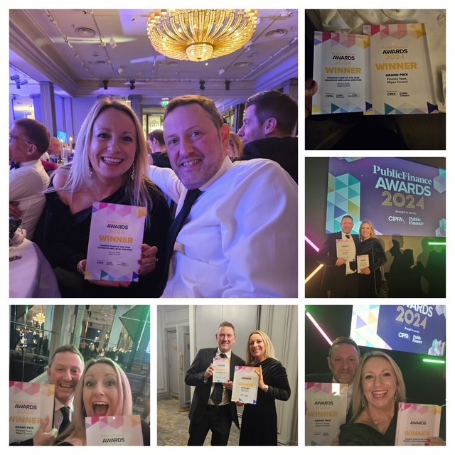 Congratulations to our finance team who won two awards at the Public Finance CIPFA Awards last night!

We scooped two prizes: 
🏆Finance Team of the Year 
🏆Overall Grand Prix Award.

Great recognition, well done to all involved!

#TeamWigan #MakingADifference