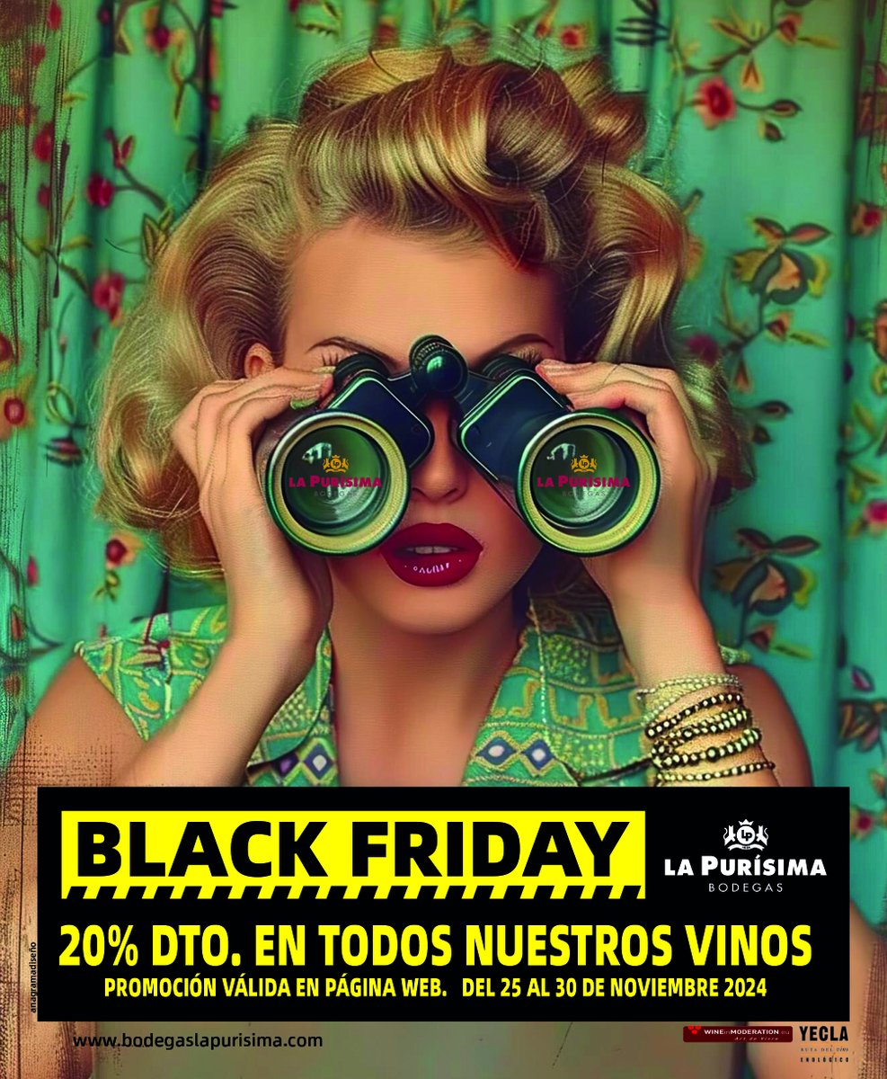 Este sábado es el último día de la promo más grande que hemos hecho. ¡Aprovecha ahora y disfruta de un 20% de descuento en todos nuestros vinos! 🍷🖤

bodegaslapurisima.com/tienda