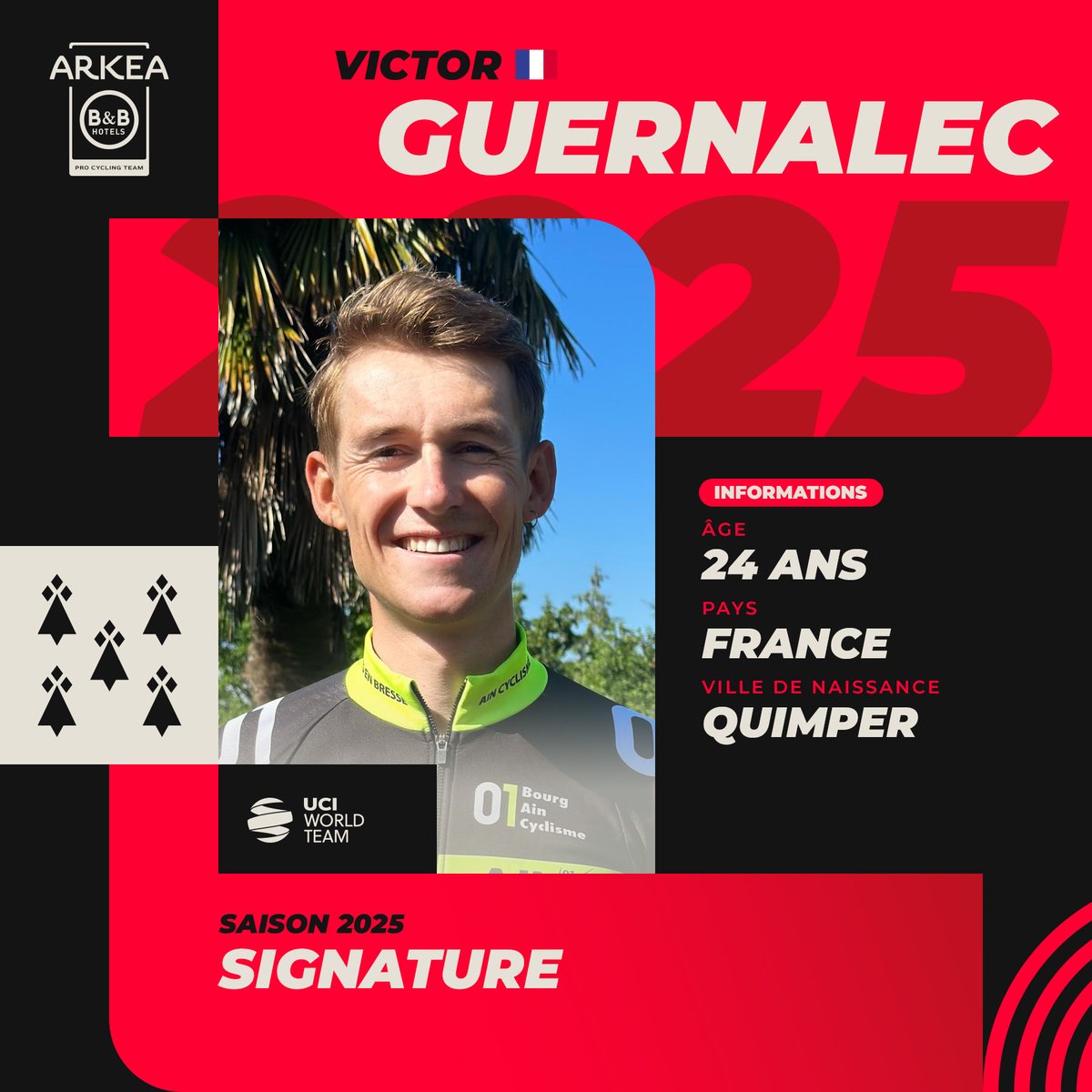 Un 𝗚𝘂𝗲𝗿𝗻𝗮𝗹𝗲𝗰 peut en cacher un autre. 🚅👀

Victor rejoint Thibault dans les rangs rouge et noir ! 🔴⚫

🔗arkea-bbhotels.com/fr/posts/signa…