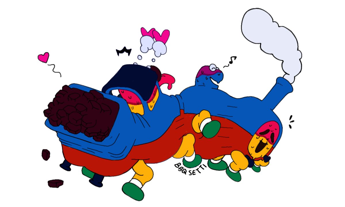 bbqsetti's tweet image. runnin' a train