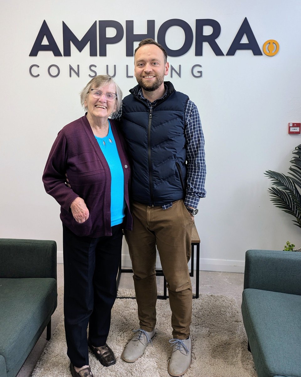 Amphora_Consult's tweet photo. It was a privilege to welcome my 94-year-old grandmother to our new office for the first time today. The visit brought back many memories and made me reflect on how far we’ve come.
#CivilEngineering #Inspiration #FutureTalent #AmphoraConsultingEngineers #NewOffice https://t.co/YJape603Li