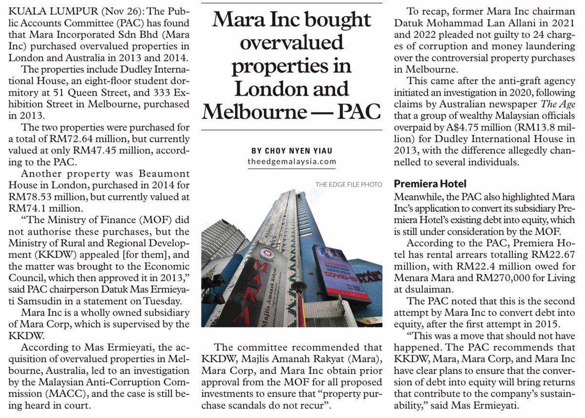 IngeniumAdvisor's tweet image. One wonders why first and second level oversight is so poor in #Malaysia’s #GLCs and #GLICs? These kind of incidences are entirely preventable…

#economics #finance #business #oversight #anticorruption #prevention #MACC