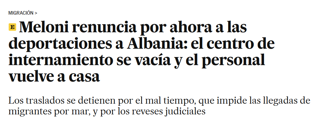 ❌ Una muestra más de las políticas fracasadas e inhumanas que se intentan implementar en Europa. 

Exijamos un #PactoConDerechos para que nadie tenga la tentación de replicar "soluciones innovadoras" contrarias a los derechos humanos.

elpais.com/internacional/…