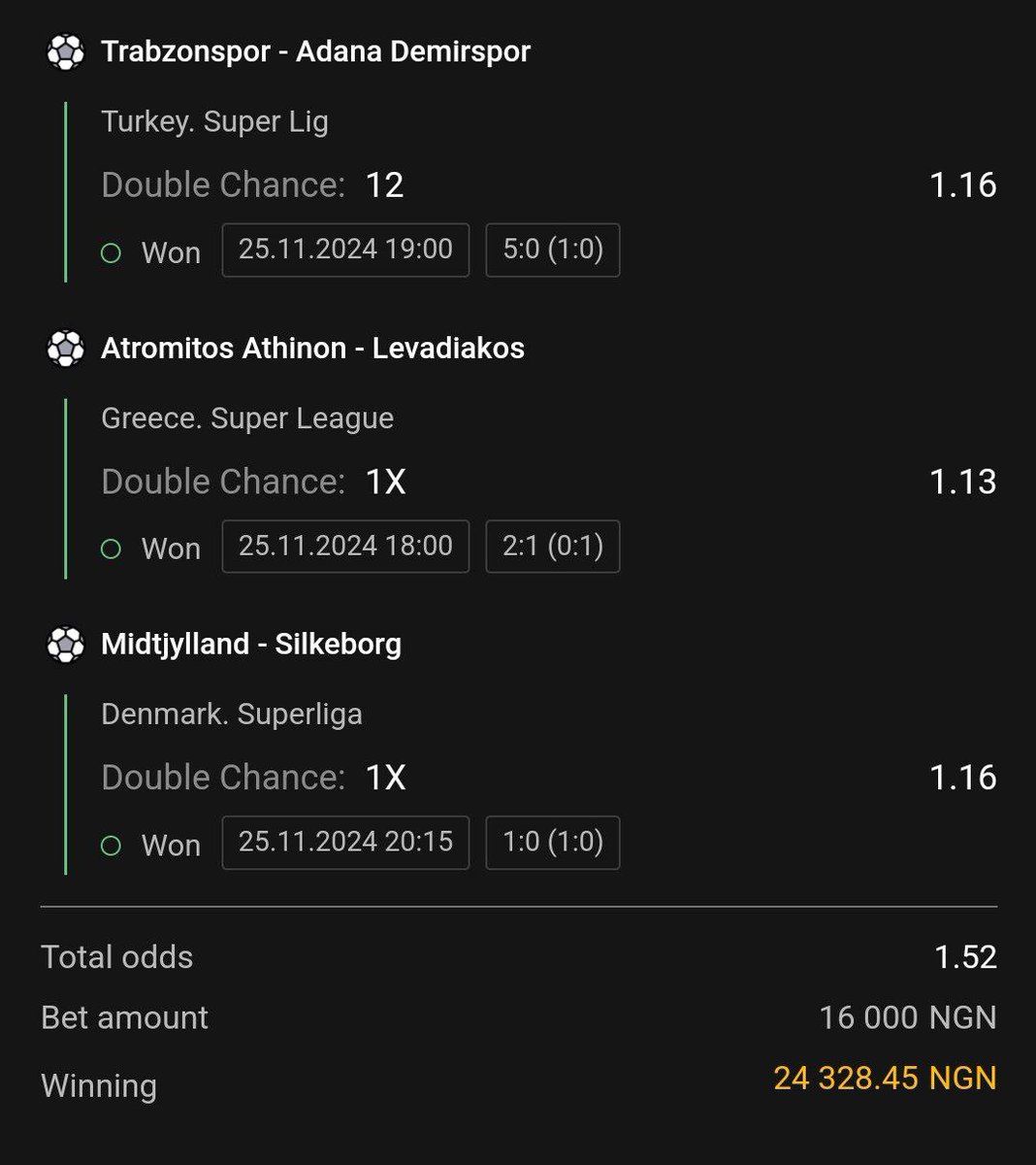sportafrica2024's tweet photo. #Winnings!!!🇪🇸
All Booking Codes before the start of matches ➡️https://t.co/N9VuQHv5y5
Increase #WelcomeBonus with #PromoCode 👉🏾SPORTAFR

#AtleticoMadrid #RealMadrid #Sevilla #Football #winmultibet #sportpredictions #money #win #betandwin #betting #SportsBetting https://t.co/5zgksspQ92