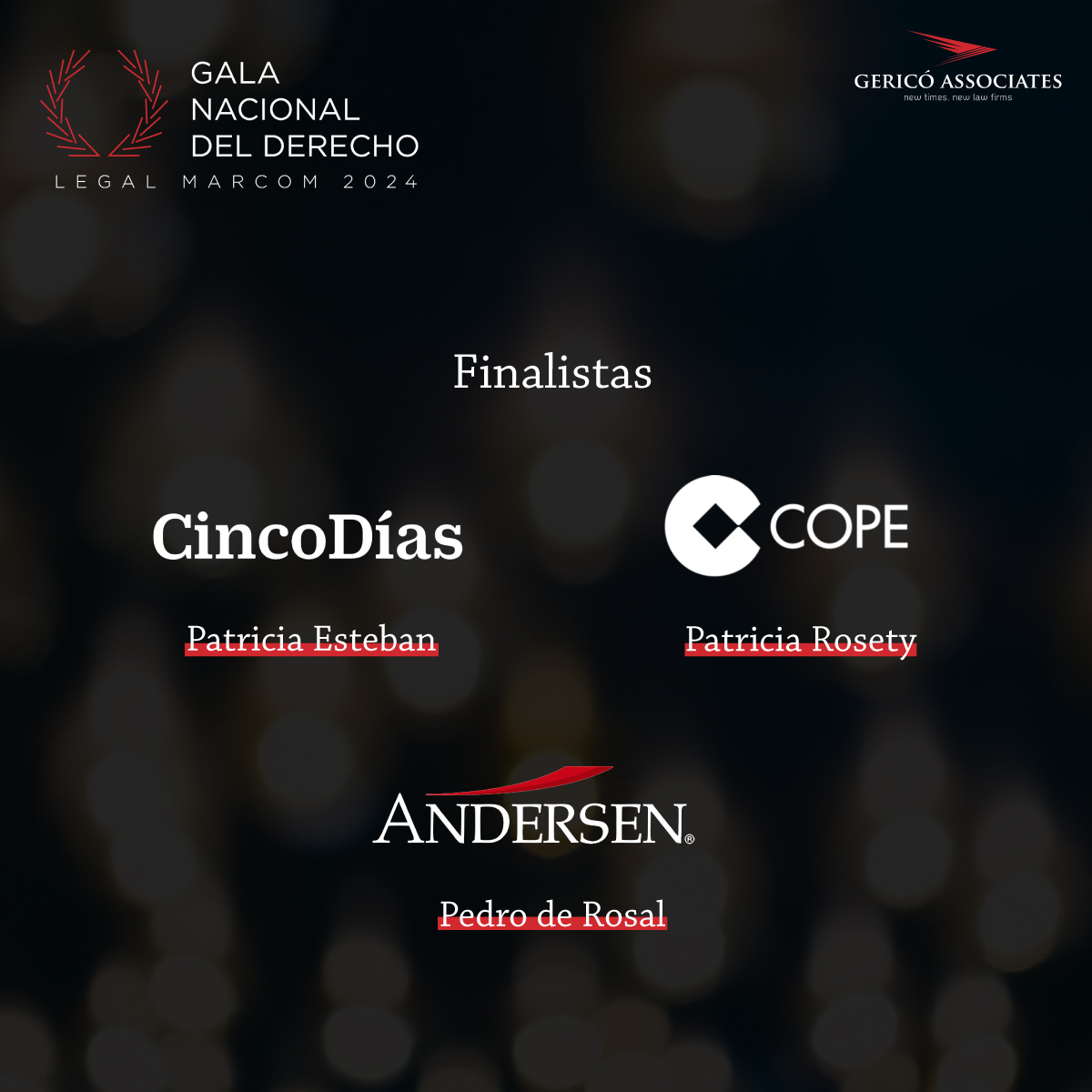 #LegalMarcom2024 📢 ¡El jurado ya ha deliberado!  

Hoy tenemos el agrado de presentar a los 𝗳𝗶𝗻𝗮𝗹𝗶𝘀𝘁𝗮𝘀 de la categoría: Mejor Periodista Jurídico 

Adquiere tu entrada aquí: legalmarcom.com/entradas/