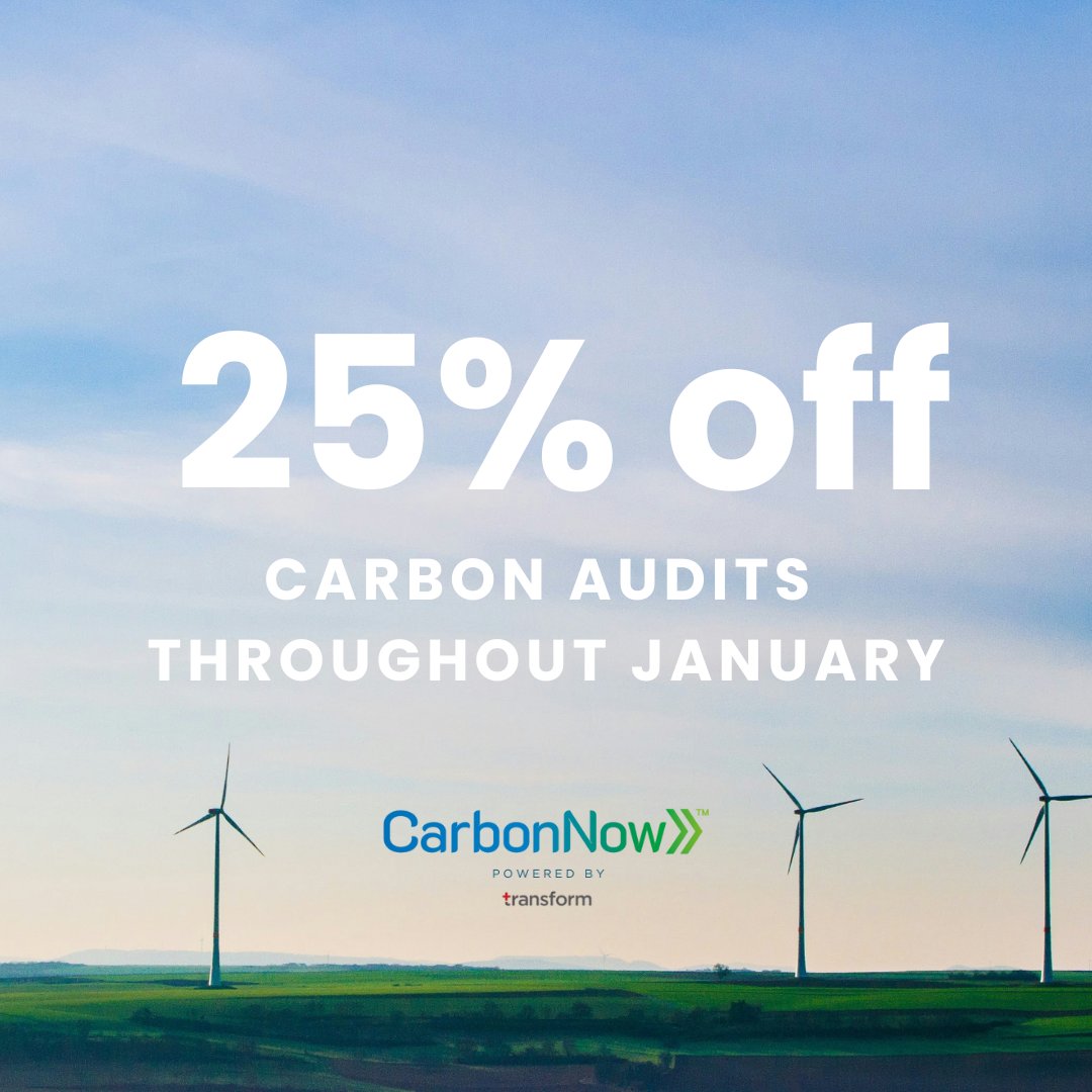 We're offering a 25% discount on all Carbon Audits, Reduction Plans and Sustainability Statements throughout January. Get in touch to book yours, today!

rfm-transform.co.uk/contact/

#PPN0621 #Carbonaudit #NetZero  #Carbonemissions #SMEs #Lancashire