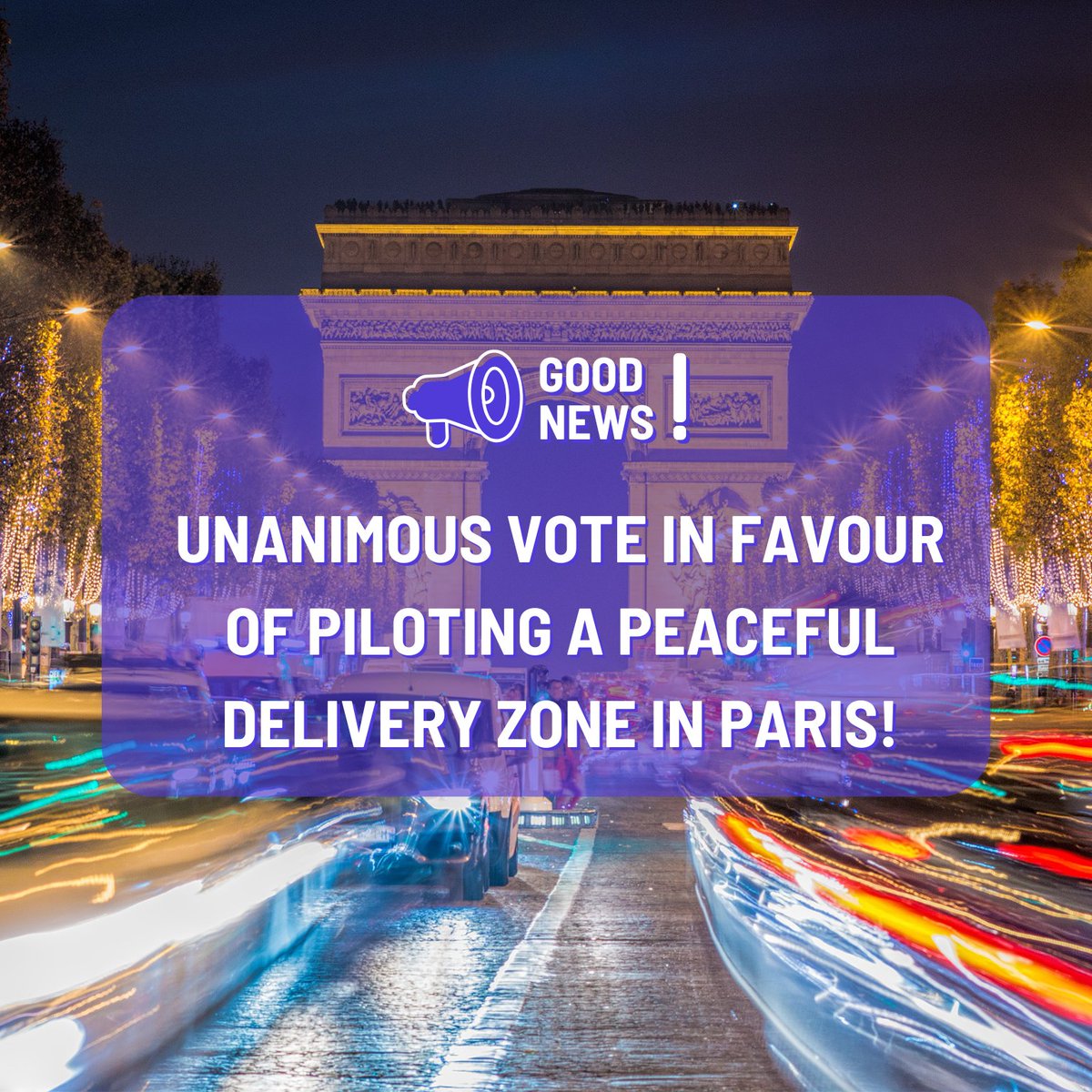 Paris is setting a bold example for the future of urban deliveries 🚛 

Last Friday, the City Council approved a pilot of a zero-emission delivery zone ✨

Only electric vehicles &amp; cargo bikes will be allowed to deliver goods in this area.
