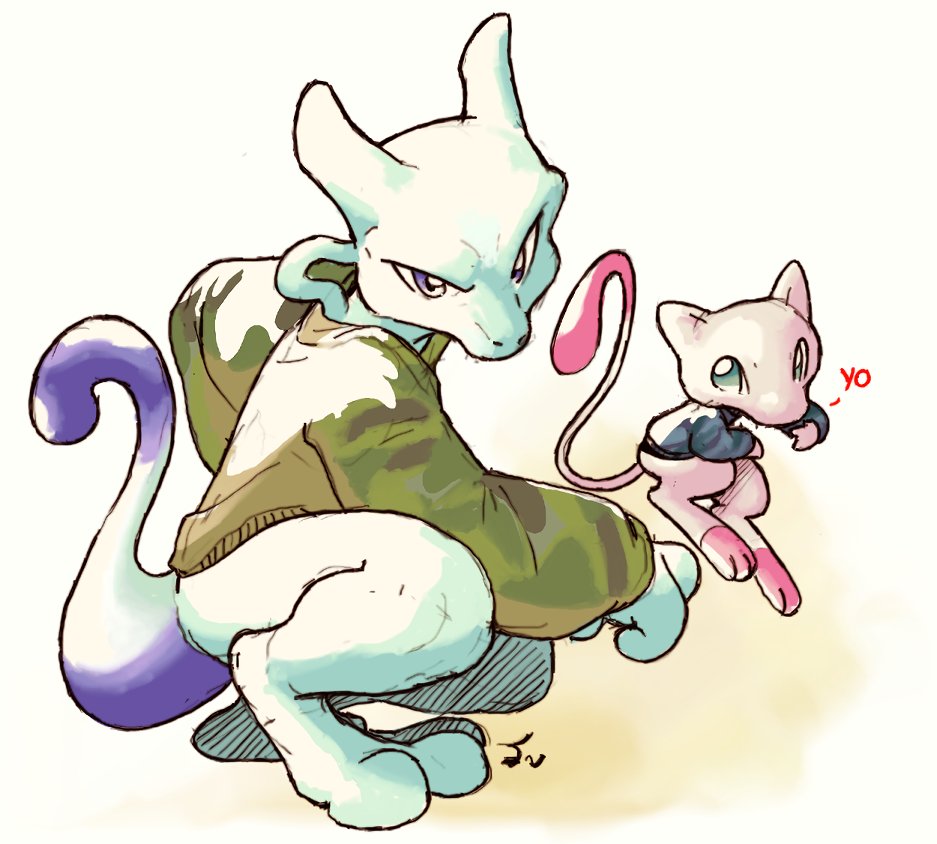Mew and Mewtwo squattin'
