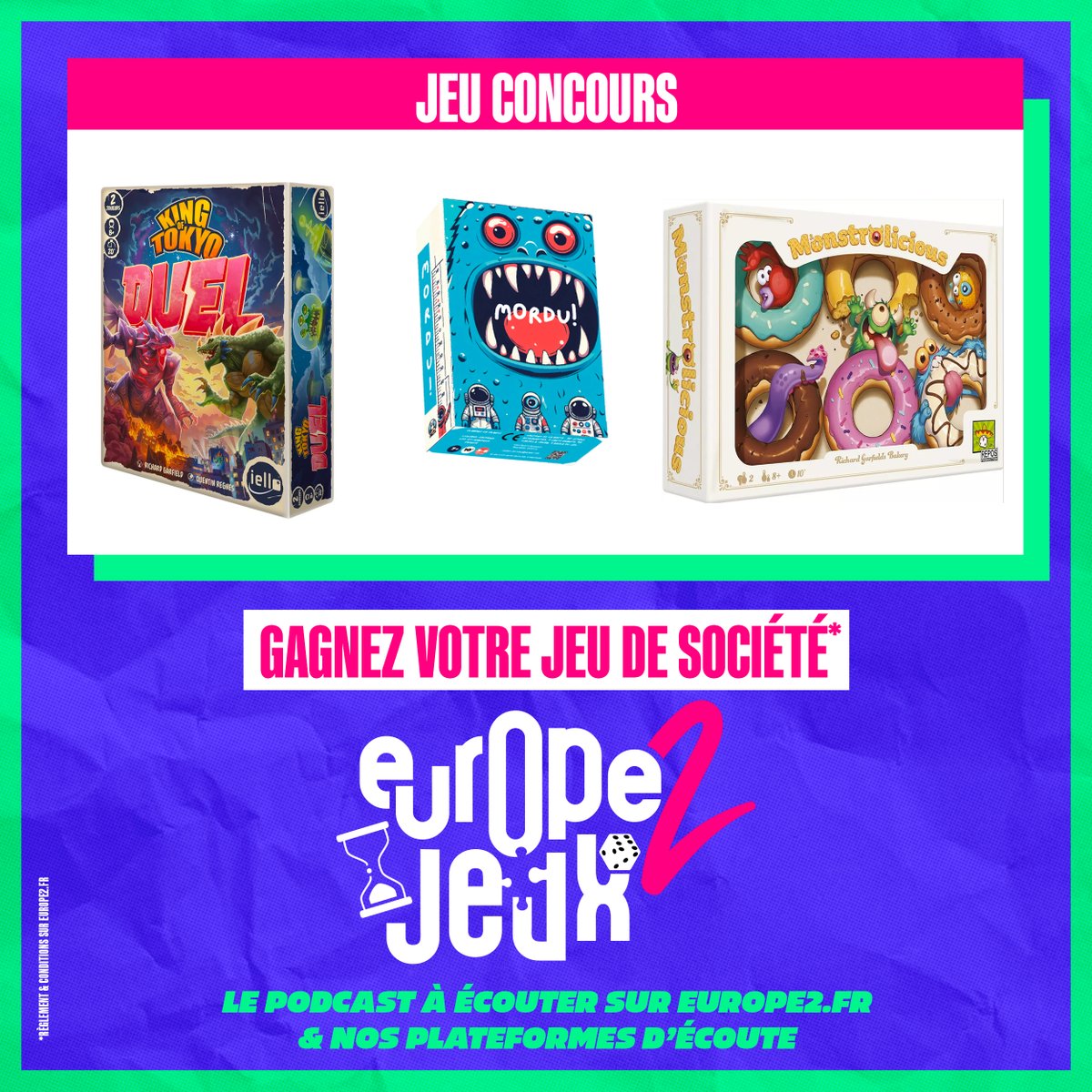 Europe 2 (@europe2) on Twitter photo 👾Plein de monstres dans le 23e épisode d’Europe 2 Jeux, le podcast de <a href="/cedriclecorre/">Cédric Le Corre</a> avec toujours des boites de jeux à gagner 🤩
Pour participer il vous suffit de répondre à la question juste ici 👉🏻 lc.cx/kBh5qt
Bonne chance 🍀 👾Plein de monstres dans le 23e épisode d’Europe 2 Jeux, le podcast de <a href="/cedriclecorre/">Cédric Le Corre</a> avec toujours des boites de jeux à gagner 🤩
Pour participer il vous suffit de répondre à la question juste ici 👉🏻 lc.cx/kBh5qt
Bonne chance 🍀