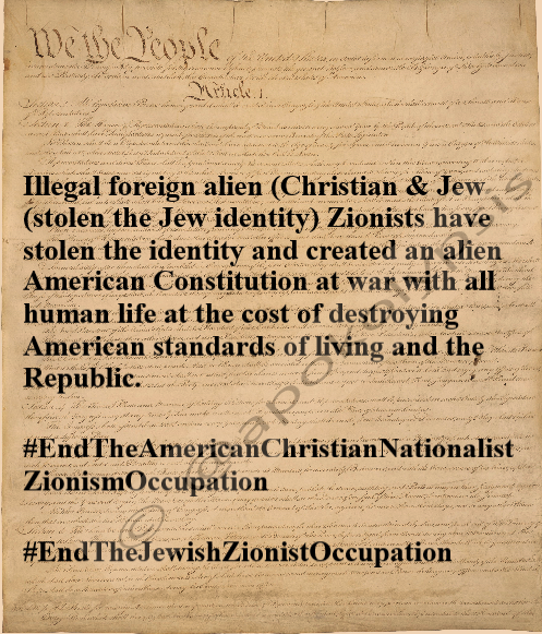apokolypsis's tweet photo. Missing from all Anti Zionist Jew gatekeepers limited hangouts on this app? There is NO  ANTI-American Christian Zionist Nationalism (40 Million of them voted Trump) RESISTANCE. No captured USA by ZioJew without ZioChristian. 

#EndTheIllegalForeignAlienCapturedTerritoryOfUS_Gov https://t.co/W1t9eVMvKr