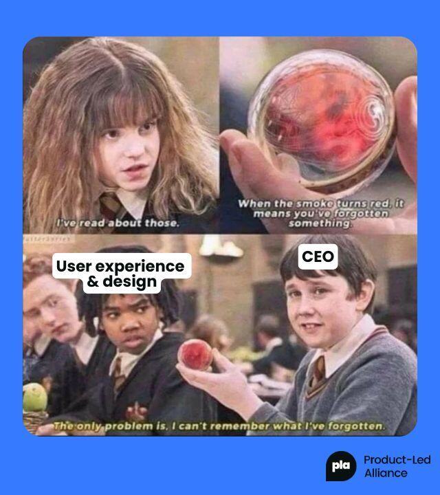 PMs, we hear you.
Should there be more time and space constantly allocated for user experience and design? 🤔

#productled #productledalliance #meme #ux #ui