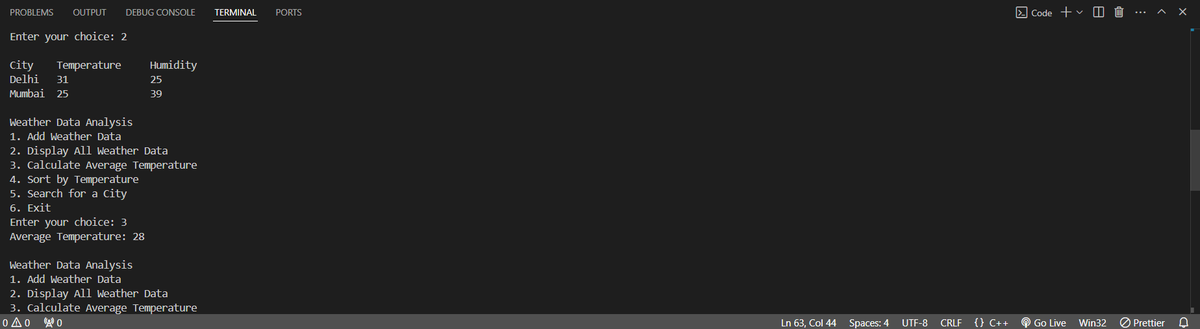 pandey_mohit_'s tweet photo. #Day51 of #100DaysOfCode 🚀🚀
Learning #DSA in C++ 👨‍💻
Today i created a Project called "Weather Data Analysis"
using c++ 

Headers used in creating the project are : iostream, algorithm, vector...✔️✔️

Project level : Medium

#developers #cpp #Coding #DEVCommunity #CodeProject https://t.co/ffa4lJSQom
