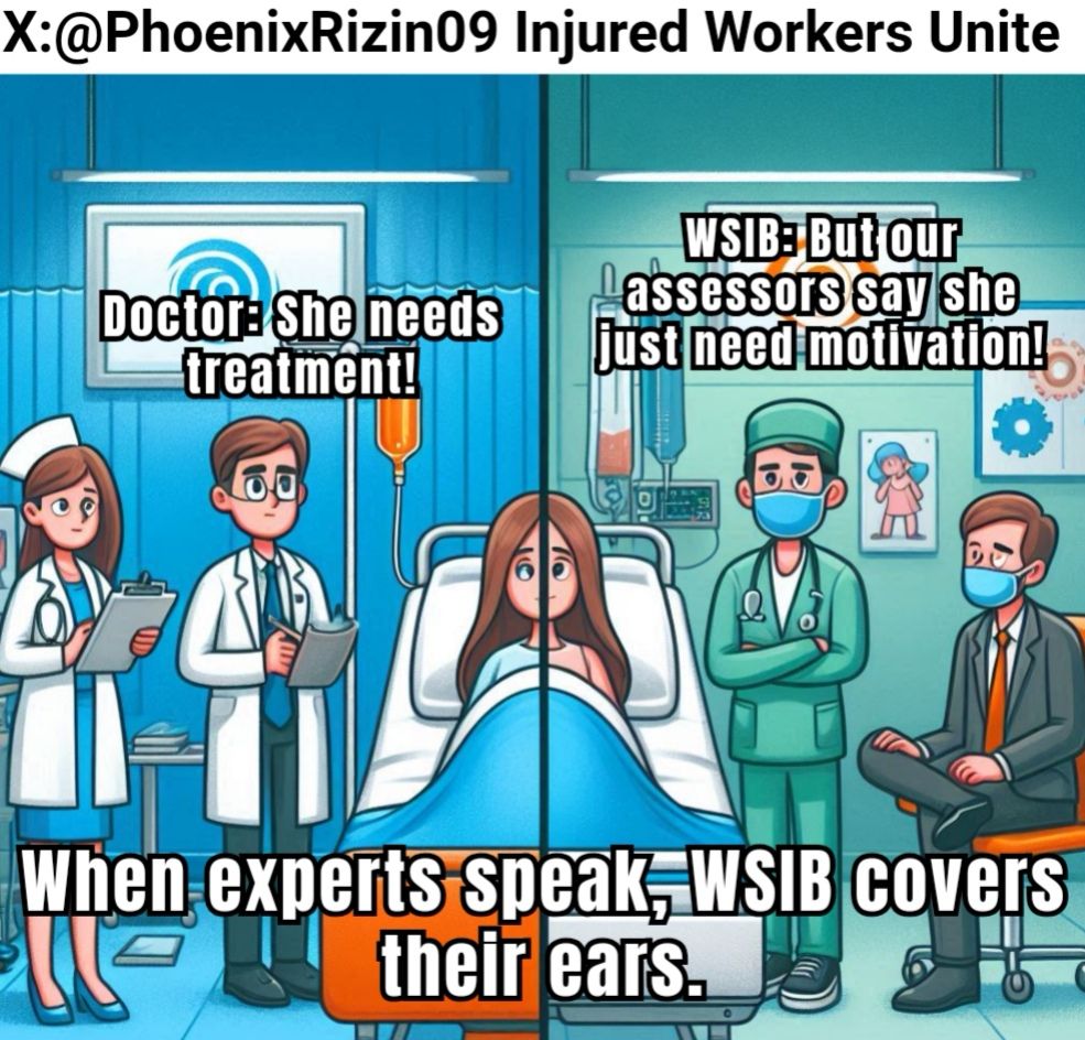 PhoenixRizin09's tweet photo. Injured workers deserve better. They deserve a system that listens, cares, and acts!
Join us in demanding change!
It’s time to make WSIB hear the voices of experts—and the workers they claim to serve! #FixWSIB #StopTheHarm #InjuredWorkers #WorkersRights https://t.co/wzLuoZ3F55