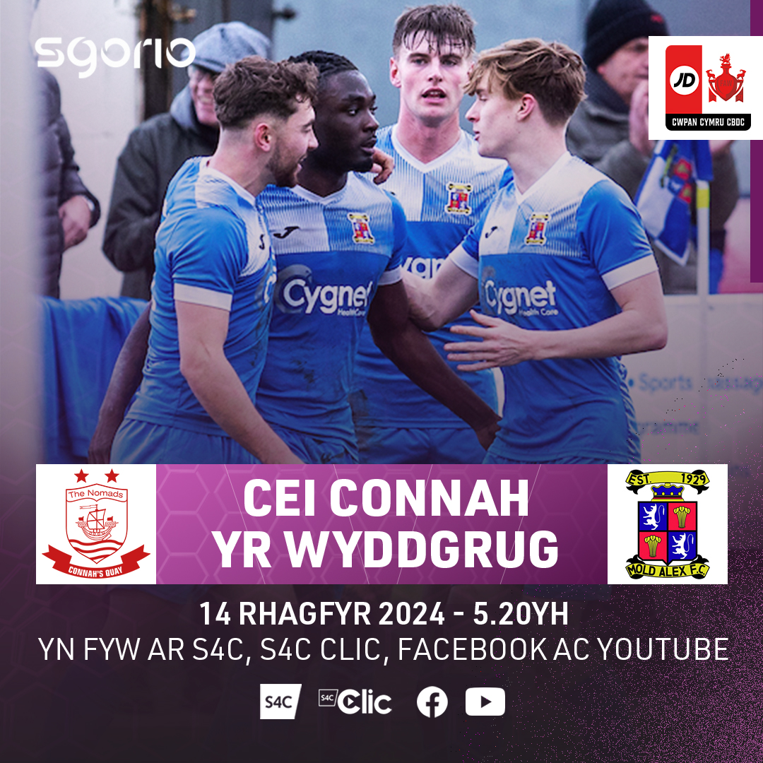 Sgorio โฝ๏ธ (@sgorio) on Twitter photo Cwpan Cymru yn fyw ar S4C ๐
Cei Connah v Yr Wyddgrug
14/12/24 - KO 5.20
#CwpanCymruJD | #JDWelshCup ๐ด๓ ง๓ ข๓ ท๓ ฌ๓ ณ๓ ฟ Cwpan Cymru yn fyw ar S4C ๐
Cei Connah v Yr Wyddgrug
14/12/24 - KO 5.20
#CwpanCymruJD | #JDWelshCup ๐ด๓ ง๓ ข๓ ท๓ ฌ๓ ณ๓ ฟ