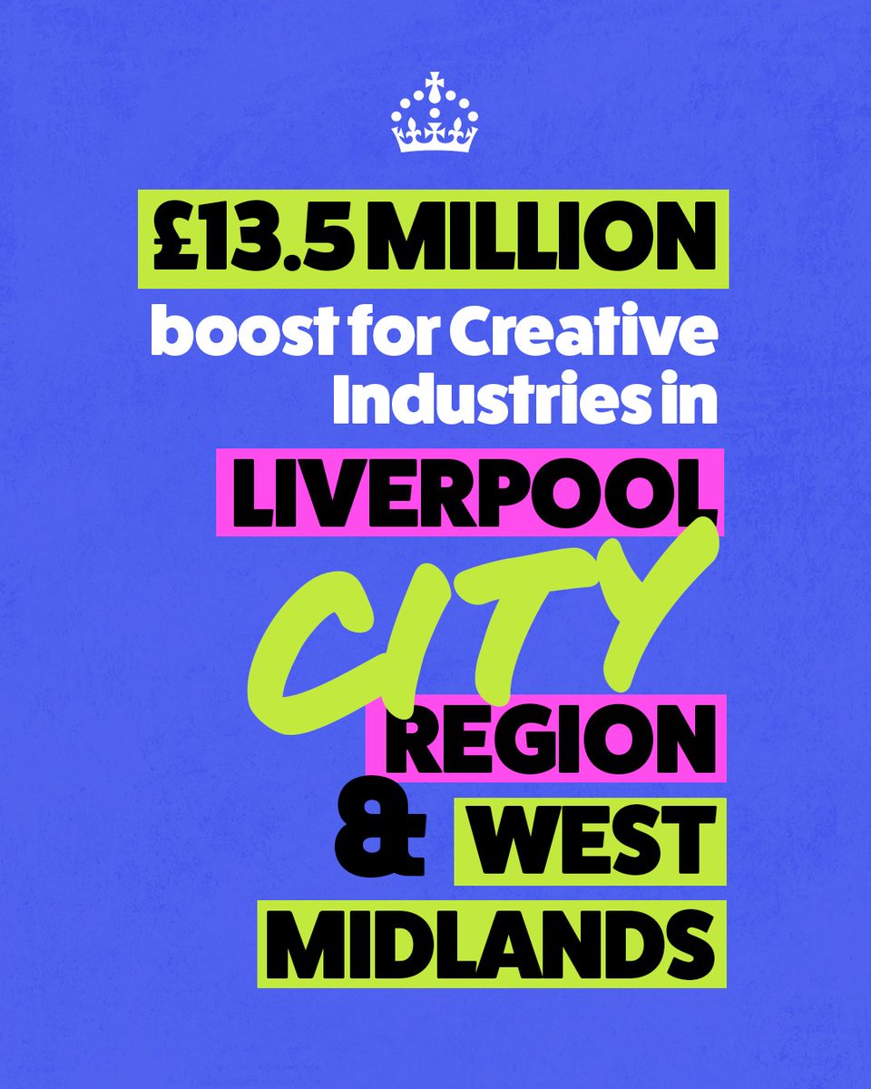 Department for Culture, Media and Sport (@dcms) on Twitter photo Our creative industries are thriving up and down the country
Two new Creative Industries Clusters announced by <a href="/lisanandy/">Lisa Nandy MP</a> and <a href="/RhonddaBryant/">Chris Bryant</a> today in Birmingham and Liverpool will support creative technologies and research and innovation in music
More ⬇️
gov.uk/government/new… Our creative industries are thriving up and down the country
Two new Creative Industries Clusters announced by <a href="/lisanandy/">Lisa Nandy MP</a> and <a href="/RhonddaBryant/">Chris Bryant</a> today in Birmingham and Liverpool will support creative technologies and research and innovation in music
More ⬇️
gov.uk/government/new…
