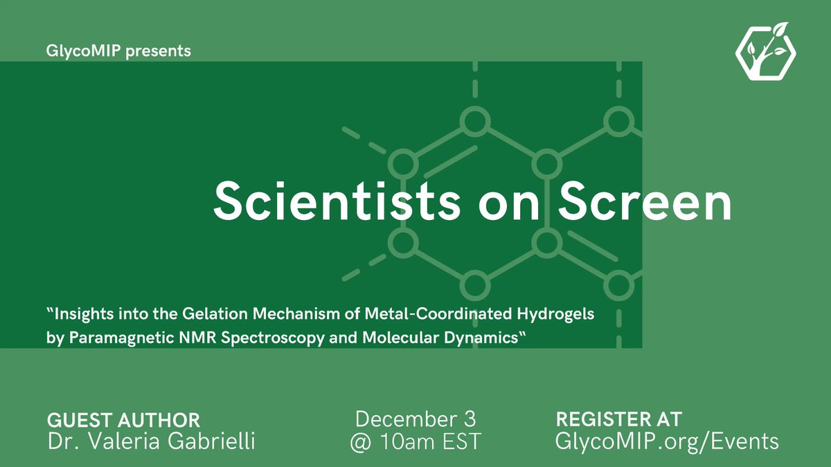 Don't forget to register for next week's Scientists on Screen! You can sign up here: glycomip.org/events/scienti…