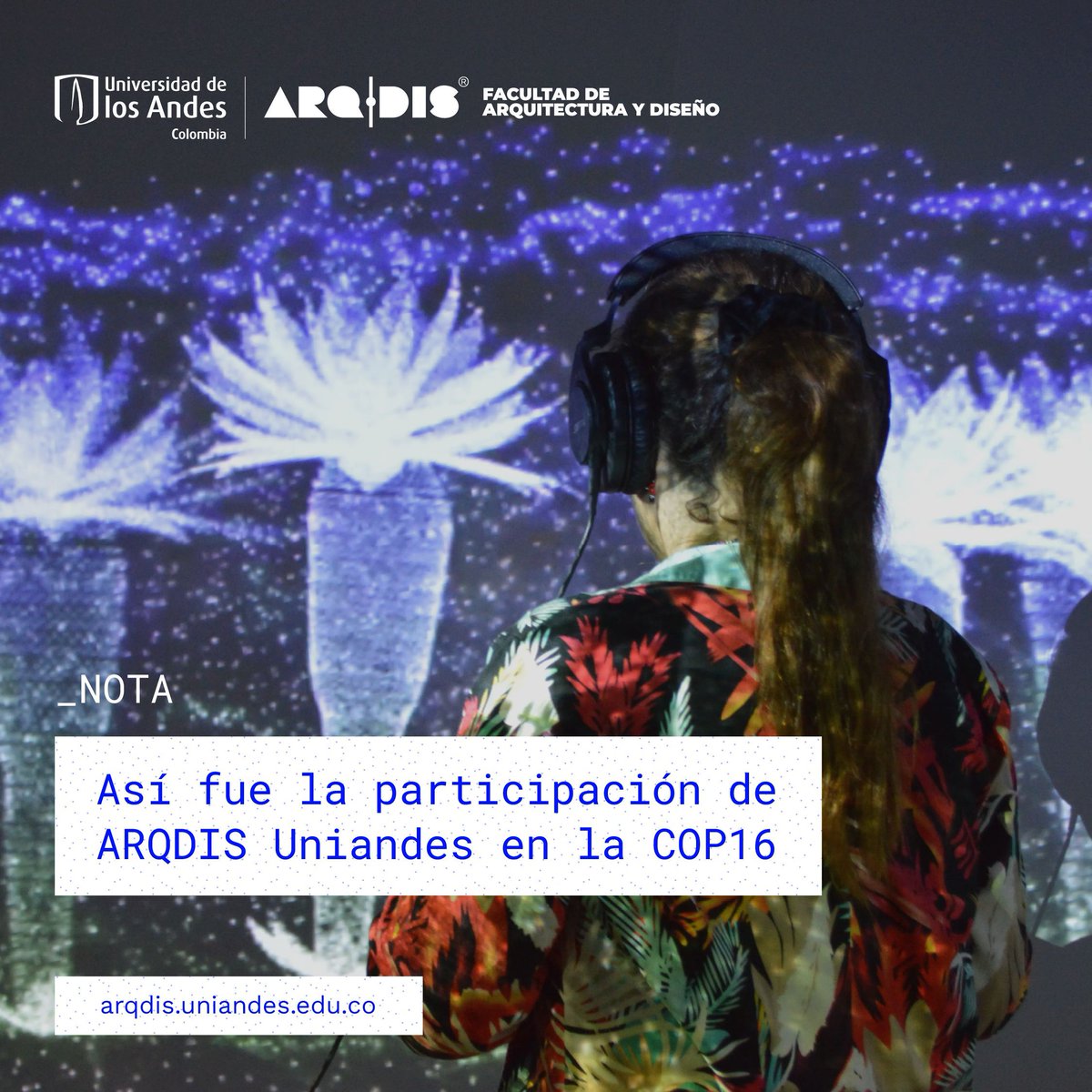 ArqDisUA's tweet photo. #ARQDISUniandes en la #COP16Colombia | Te contamos en esta #NotaARQDIS cómo fue la participación de nuestra Facultad en el marco de la COP16 a través de iniciativas de profesores, estudiantes y egresados 👉 https://t.co/DJoZ0uy2mt

#Sostenibilidad https://t.co/rayq8dxuEK