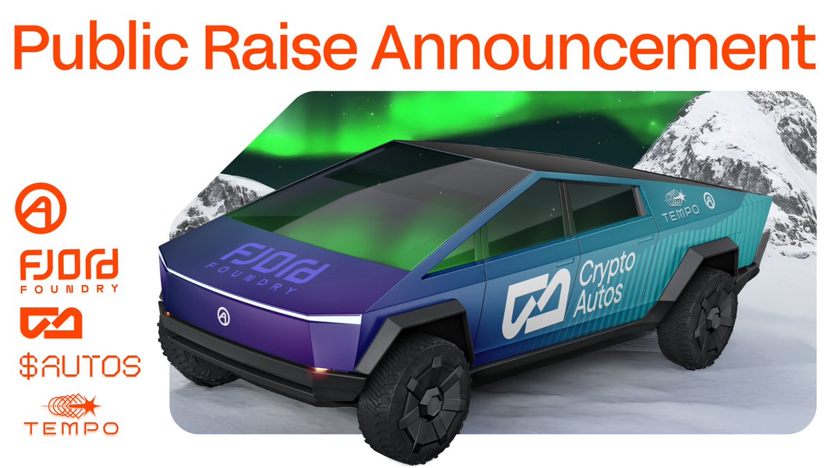 CryptoAutos (@cryptoautos_) on Twitter photo 🏁 TOKEN SALE ANNOUNCEMENT 🏁
🏎️ Racers, the wait is over—
We’re absolutely stoked to fully announce our partnership with <a href="/FjordFoundry/">Fjord Foundry</a> as the primary launch partner for our $AUTOS token!
Through a Community Launch that we’ve built just for YOU 🫵
We're also supported by 🏁 TOKEN SALE ANNOUNCEMENT 🏁
🏎️ Racers, the wait is over—
We’re absolutely stoked to fully announce our partnership with <a href="/FjordFoundry/">Fjord Foundry</a> as the primary launch partner for our $AUTOS token!
Through a Community Launch that we’ve built just for YOU 🫵
We're also supported by