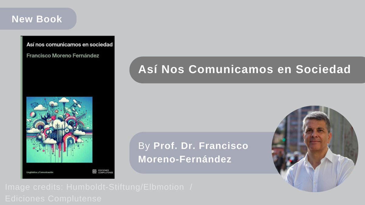 Heidelberg Center for Ibero-American Studies (@hcias_unihd) on Twitter photo New book from HCIAS Prof. Dr. Francisco Moreno-Fernández (<a href="/FMorenoFdez/">Francisco Moreno-Fernández</a>): Así Nos Comunicamos en Sociedad.
Find it here: buff.ly/3OcKL5h New book from HCIAS Prof. Dr. Francisco Moreno-Fernández (<a href="/FMorenoFdez/">Francisco Moreno-Fernández</a>): Así Nos Comunicamos en Sociedad.
Find it here: buff.ly/3OcKL5h