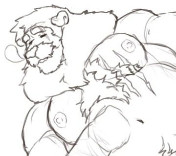 Another sketch of the burr, Full on the Sky Blue