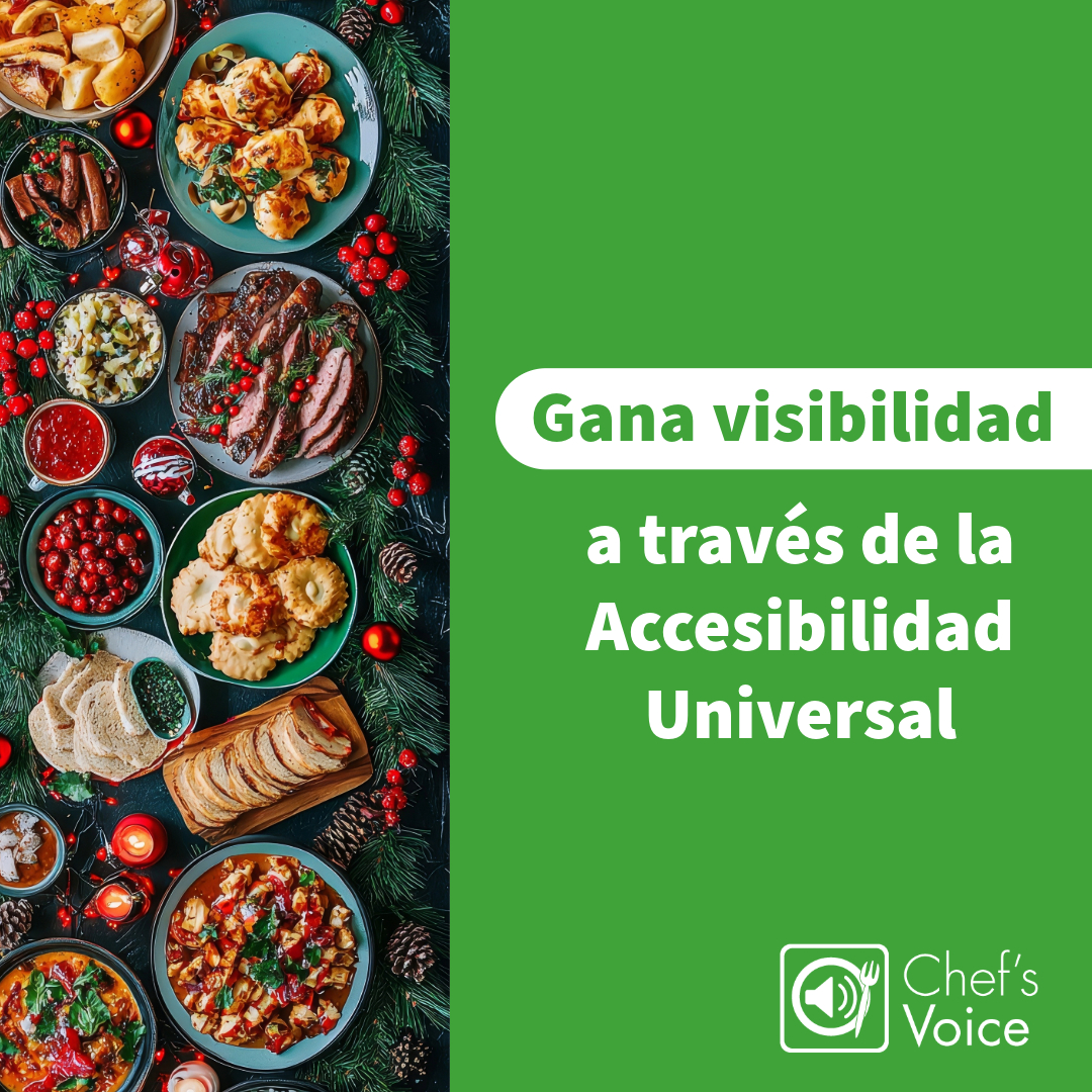 ChefsVoice's tweet photo. Chef’s Voice, no sólo es una carta digital y segura, ¡también #inclusiva para todas las personas! 🌍✨ Esto te ayudará a ganar visibilidad 👀 y más recomendaciones.

¿Te animas a probar? 💡 Menús navideños de grupo inclusivos, con alérgenos, opción de voz... 
#accesibilidad https://t.co/c8HEuWnZ6k
