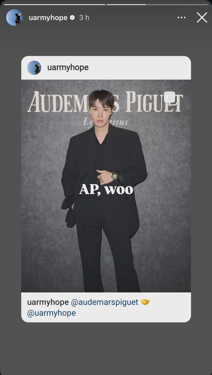 RiseOnBangtanAr's tweet image. 📸 &amp;gt;&amp;gt; Historia de #JHOPE en Instagram. 

AP, woo

#BTS #방탄소년단 @BTS_twt @bts_bighit