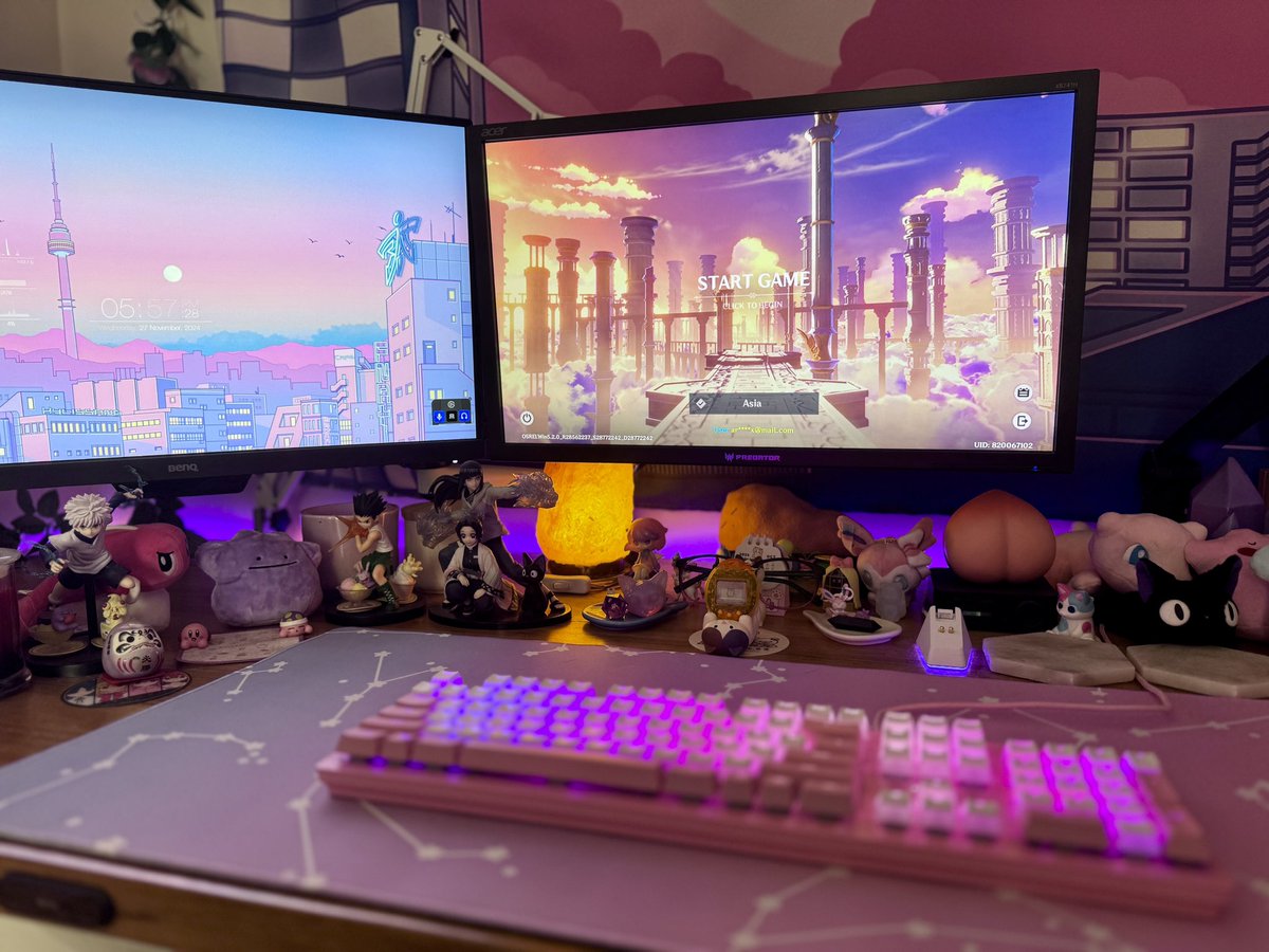 KitteasSpace's tweet photo. My favourite time of day is when the #Genshin title screen hits sunset πππ
β’ #KitteasSpace #KitteasCosmos β£
#desksetup #workspace #setup #gear #gaming #games #genshinimpact #decor https://t.co/kgkCixUB5d