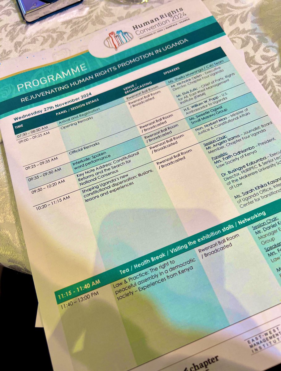 GuillaumEUG's tweet photo. Pleasure to attend the #HumanRights Convention in 🇺🇬 #HRCUg2024.

An inspiring day towards « Rejuvenating Human rights promotion in #Uganda »

1st panel « Shaping Uganda’s constitutional dispensation », with lessons learned from @FaithOdhiambo8 from 🇰🇪

 #EastAfrica #Rights4all https://t.co/RbZS3H4k5o