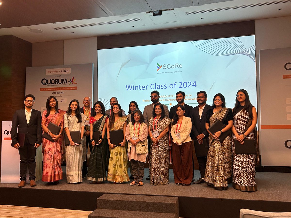 RepTodayMag's tweet photo. Congratulations to the students of @SCoReInd Winter Batch 2024 on your graduation! Wishing you all the best for your next chapter. #RTQUORUM https://t.co/DN5BefvVEY