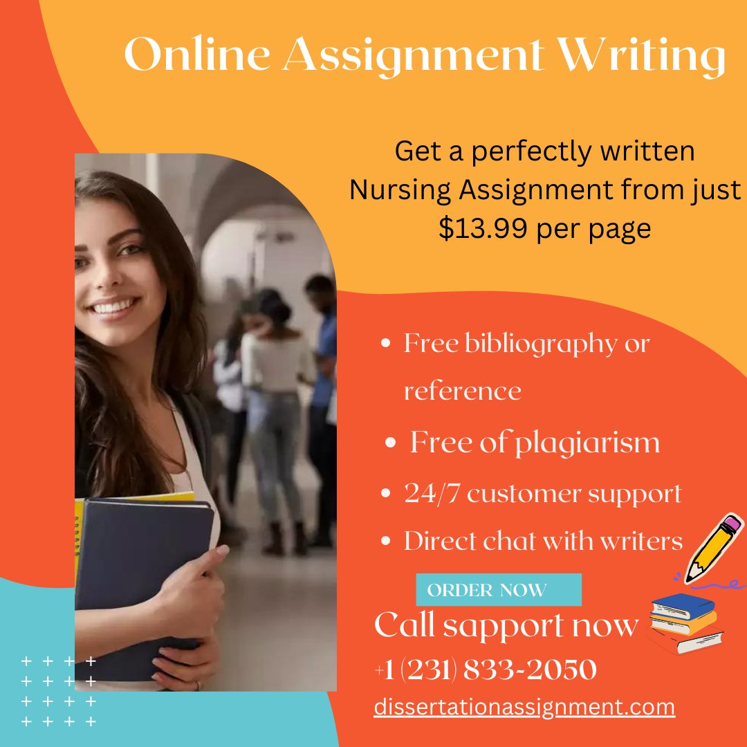 Payessaywriting's tweet image. Online Assignment Writing
#OnlineAssignmentWriting
#OnlineAssignment
#OnlineAssignmenthelp
#OnlineAssignmentexperts
#OnlineAssignmenttutor
#OnlineAssignmentwriter
.
Contact Us: wa.link/r8suly
+1 (231) 833-2050
Order Now Via: dissertationassignment.com
.