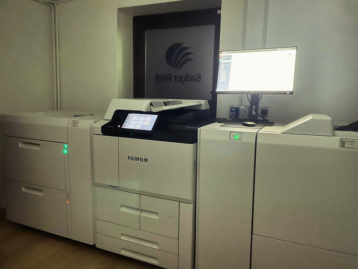 Our new <a href="/FUJIFILM_UK/">Fujifilm in the UK</a> press working it’s first night shift 🌙✨ #fujifilm #revoriapress #printing #digitalprinting