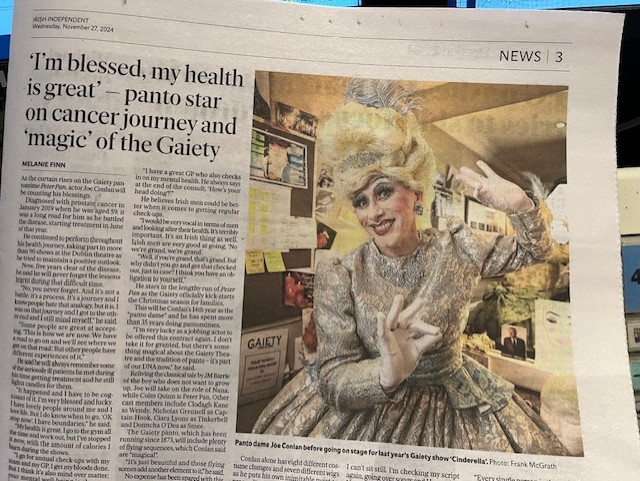 Looking good <a href="/Gaietydame/">Joe Conlan</a>… rocking the <a href="/gaiety_theatre/">The Gaiety Theatre</a> through until January 19th.