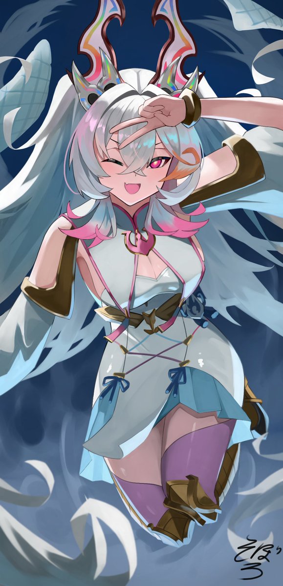 FNFs0b0r0's tweet photo. 「勝利」の頂　カイザー刃鬼ちゃん‼︎
#デュ絵マ https://t.co/AlpqRpXIFz