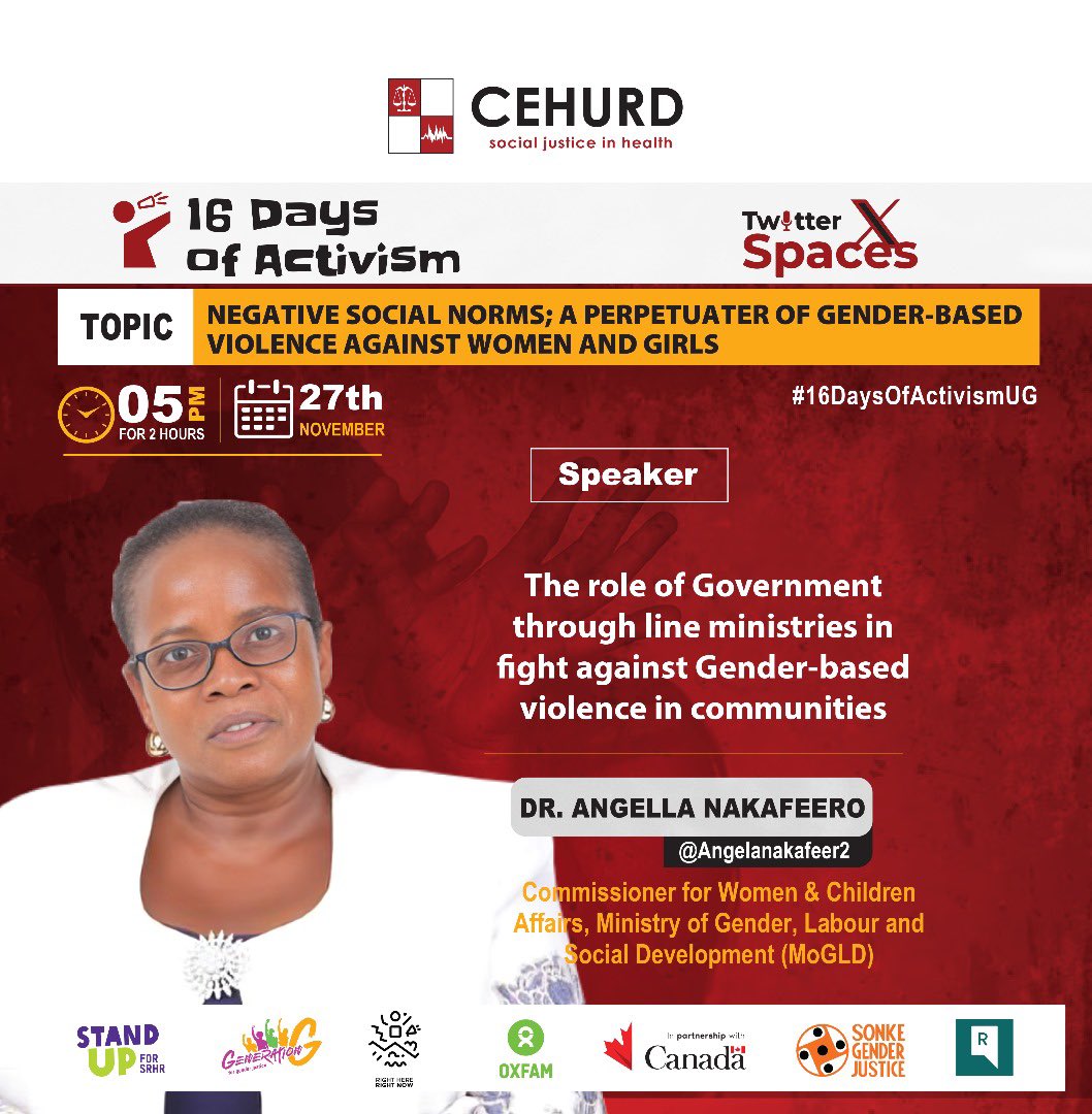 atiluk_1's tweet photo. Women have faced many challenges, particularly in relation to gender-based violence, which remains a significant issue in our society. Meet some of the panel speakers on today’s space that will run from 5pm to 7pm organized by @cehurduganda  #16DaysOfActivismUg https://t.co/3Ufa2fI7jI