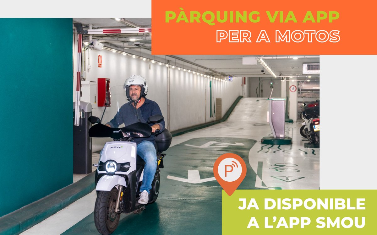 Atenció, motorista de Barcelona! 🏍️ 
Amb el servei ‘Pàrquing via app’ de l'app #SMOU, pots accedir als <a href="/AparcamentsBSM/">AparcamentsBSM</a> sense agafar tiquet de paper!

Amb l'SMOU, no paris i estaciona sense complicacions! 📲 ow.ly/X3Z350U4aeA