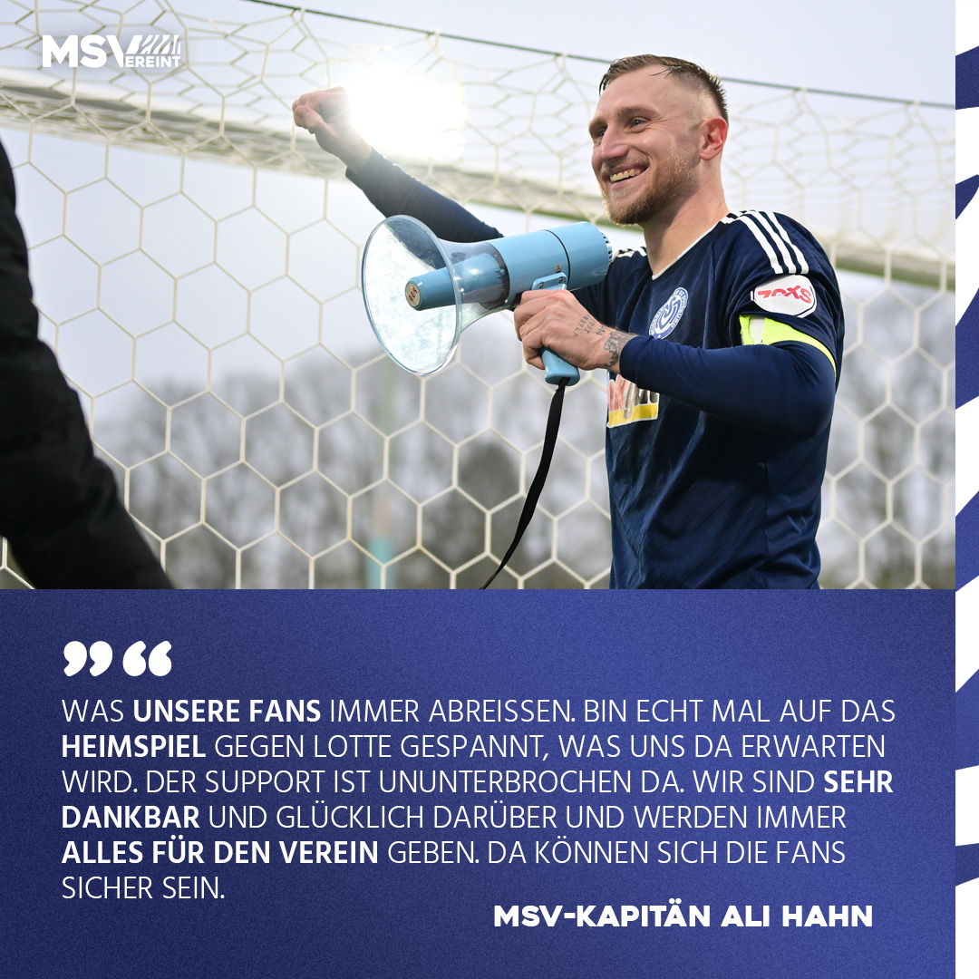 MSVDuisburg's tweet photo. Wir alle, Ali. Wir alle! 👏👏👏

➡️ https://t.co/uZFcPue9QS

#MSVereint #MSVSFL https://t.co/3X88mXRRaJ