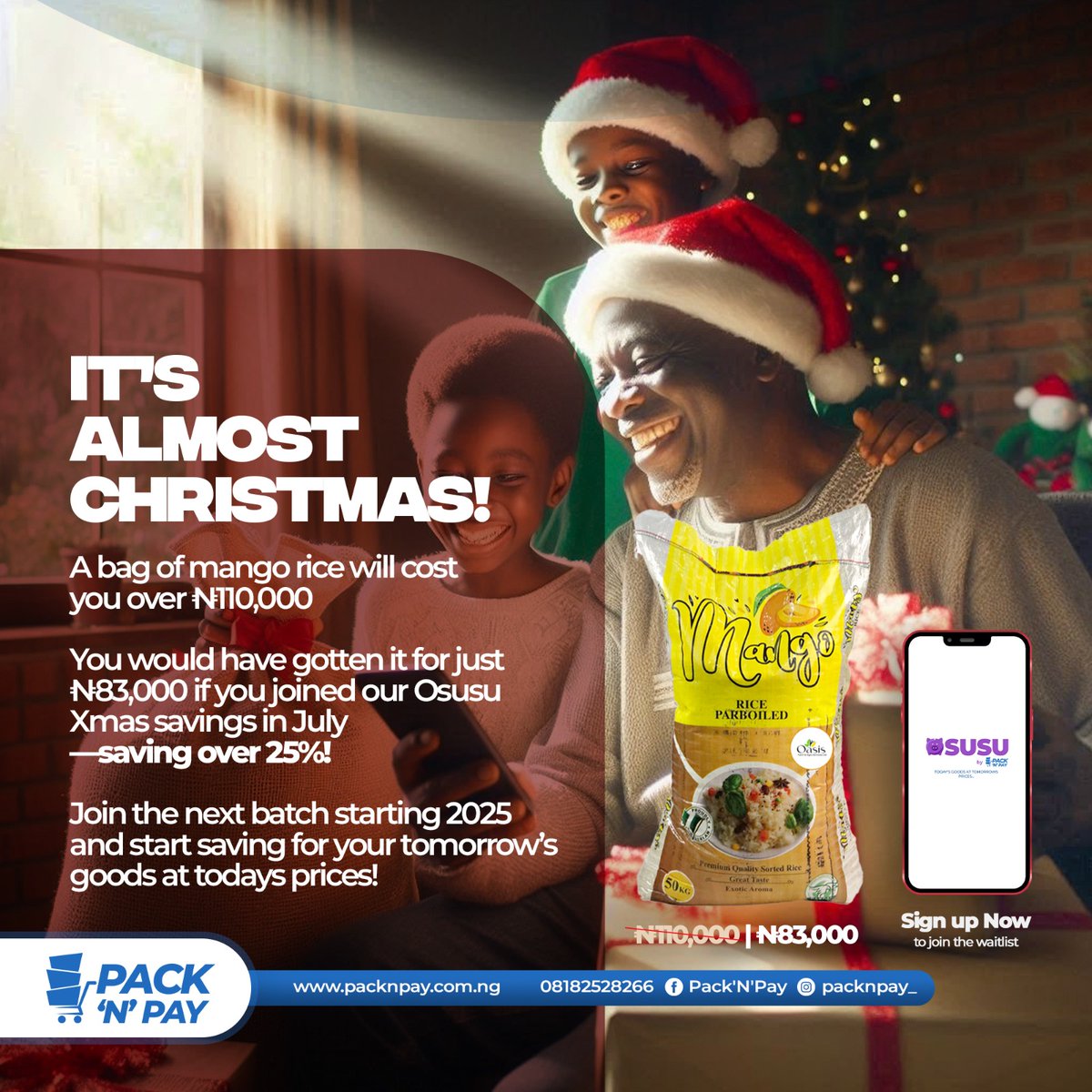 packnpay_'s tweet photo. 🌟 Stay ahead of the Inflation with Pack 'N' Pay!
Join our upcoming Osusu Savings Program starting January next year!

Here's how it works:
1. Book products at current prices. 📦
2. Pay in installments at your convenience. 💰
3. Get your goods delivered to you on completion of payment! 🚚

Ready to lock in prices before they go up?
🔗 Sign up today: https://t.co/UbsvGmylNf

Get tomorrow's goods at today's prices with PNP Osusu Savings!